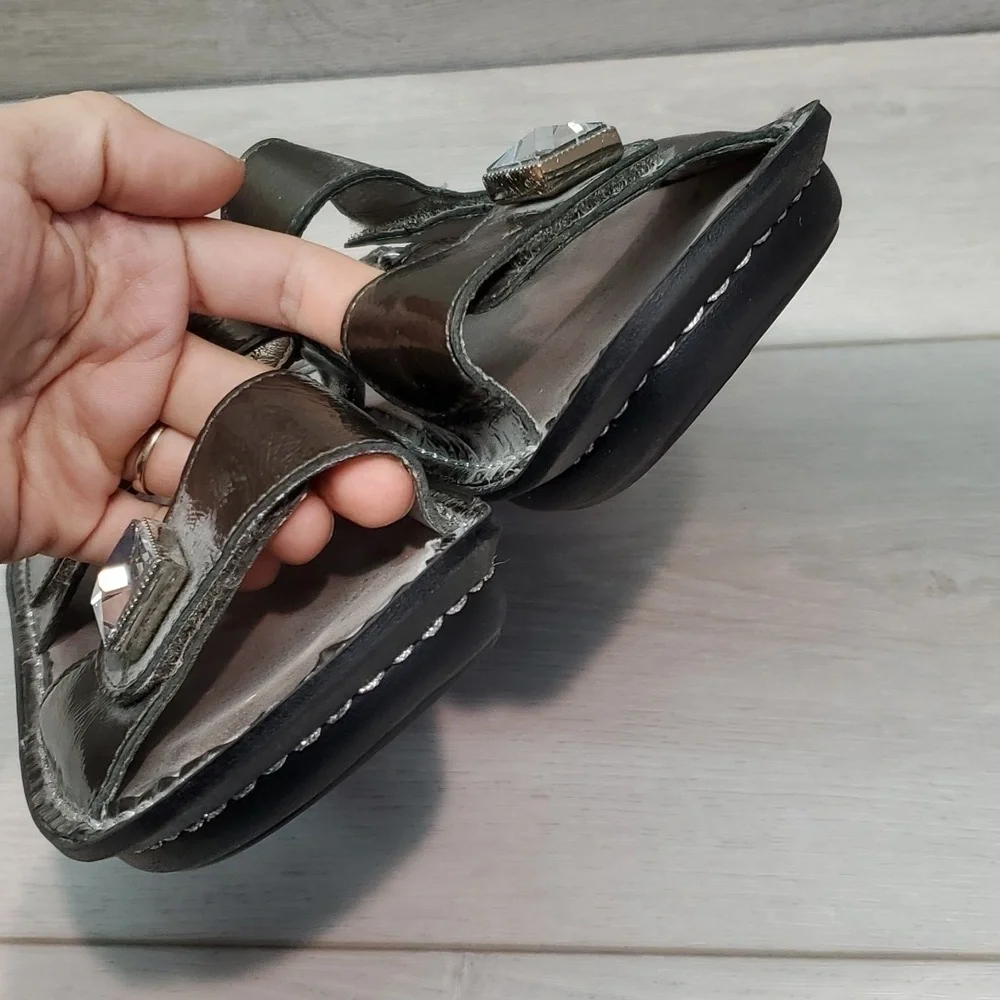 Alegria Women VER-123 Verona Chrome Leather Sandals shoes sz 36/6-6.5